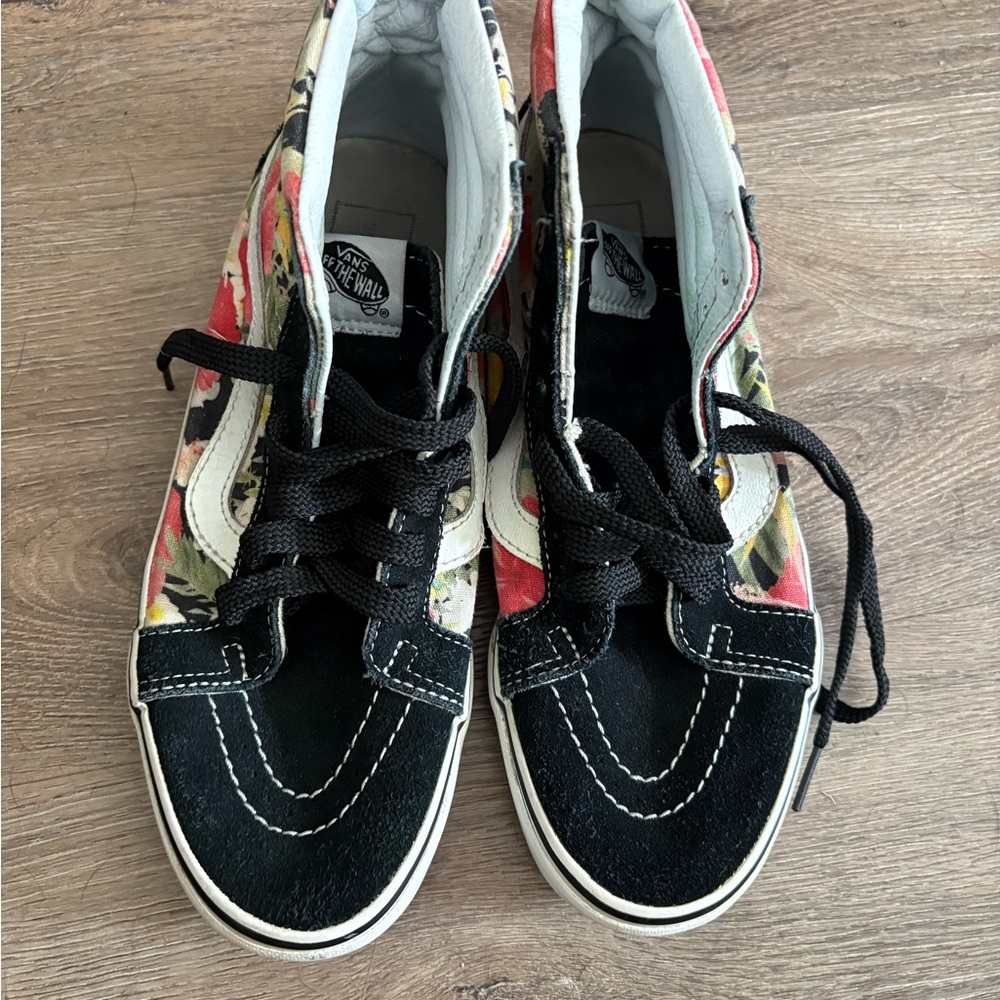 Vans Sk8 Hi Tops Aloha Black White Floral Sneakers Shoes Mens Size 6 Hawaiian - Picture 5 of 5